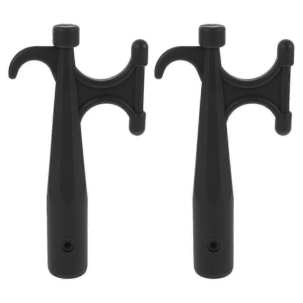 Durable Nylon Boat Hook Head Replacement 2pcs Multifunctional Lifeboat Hook for Kayak Dinghy Fishing Boating Camping Emergency Tool Double Ended