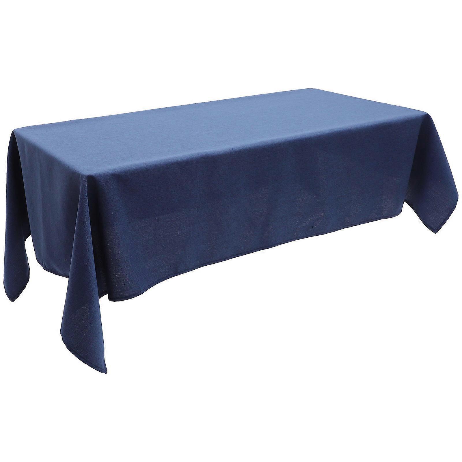 Picnic Tablecloth Rectangle Nordic Style Table Cover Polyester Blue 180x130x0.1CM Protect 1Pcs