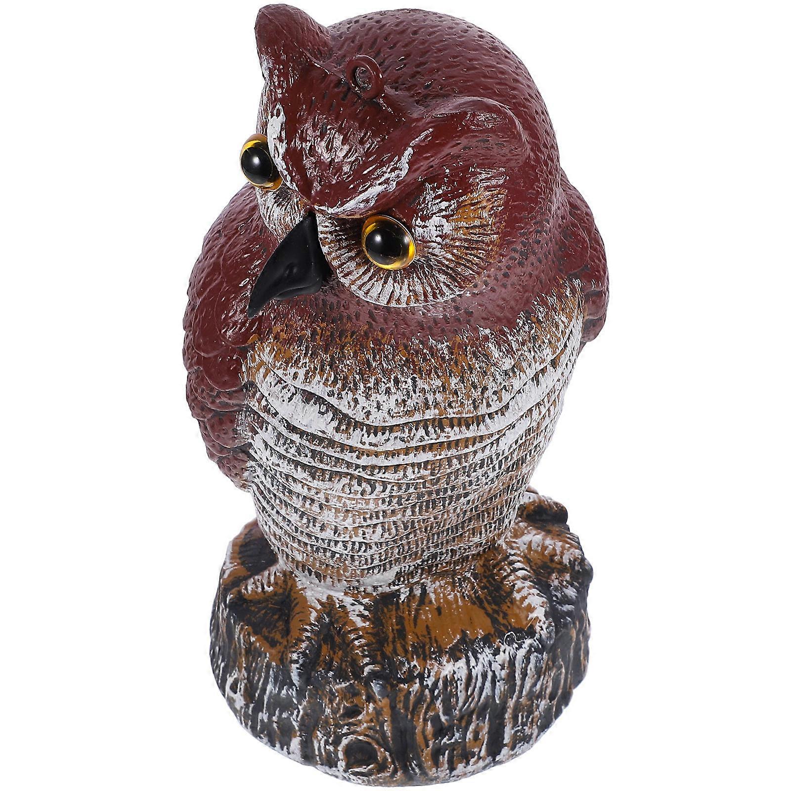 Garden Owl Sculptures Owl Decoy Sculpture Photography Prop For 1Set
