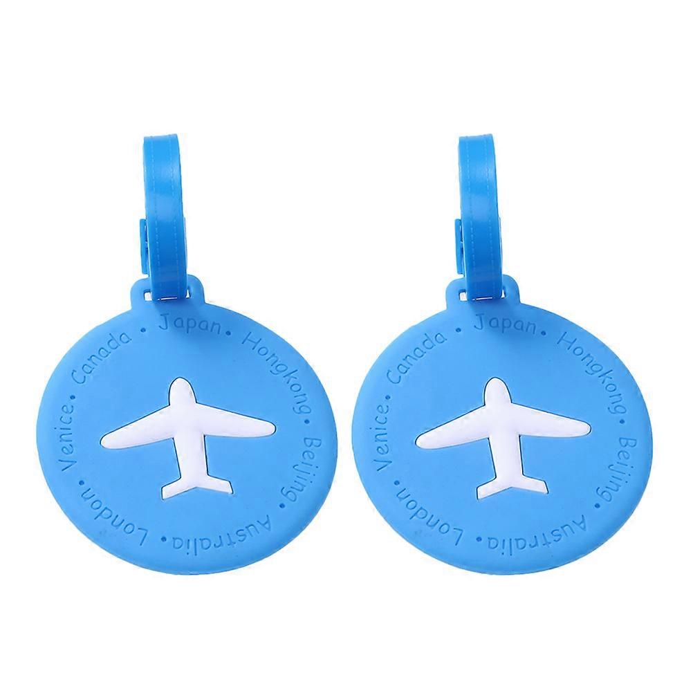 Here's a refined and professional product description for your **2pcs Baggage Tags**:
### 2PCS Durable Silicone Baggage Tags – Bright Cartoon