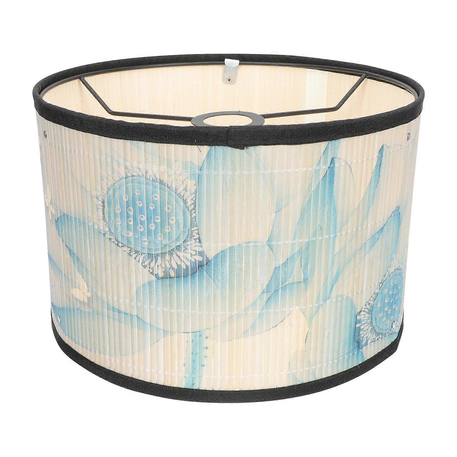 Lightshade Ceiling Classic Traditional Lampshade For Bedroom Light Diffusion 30x30cm Bamboo Iron 1Set