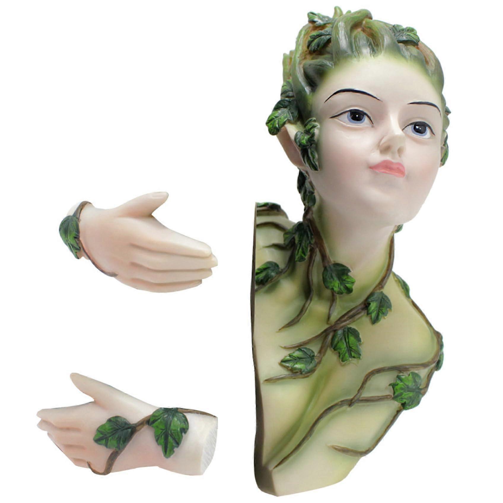 Fairy Tree Faces Decor Outdoor Fairy Tree Hugger Statues, Weatherproof Resin Garden Sculptures for Tree Decoration