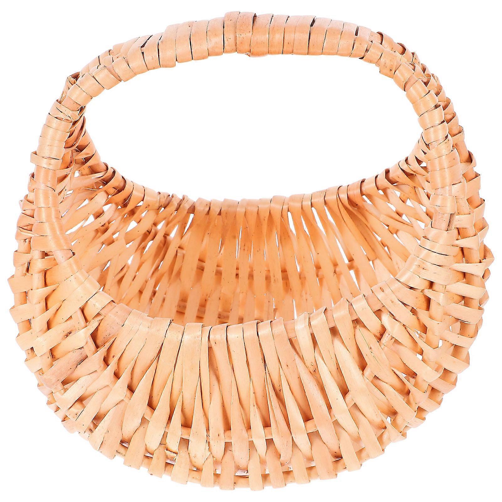 Decorative Wicker Basket Floral Basket for Wedding Rectangular 1Pack