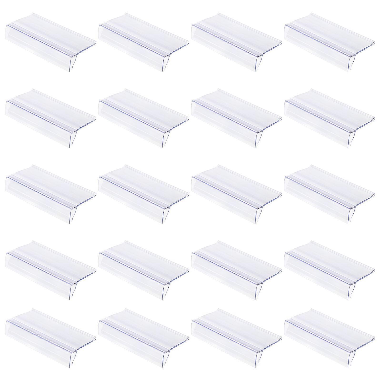 30pcs Transparent Plastic Price Label Holders for Retail Market Signage Display of Pricing and Product Information
