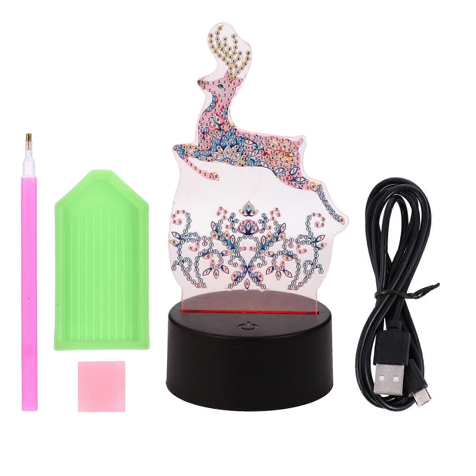 Touch Sensing Light Desktop Lamp Elk Shape Diy Design Home Decoration 18.3X8.5X8.5CM Led Lighting 1 Set