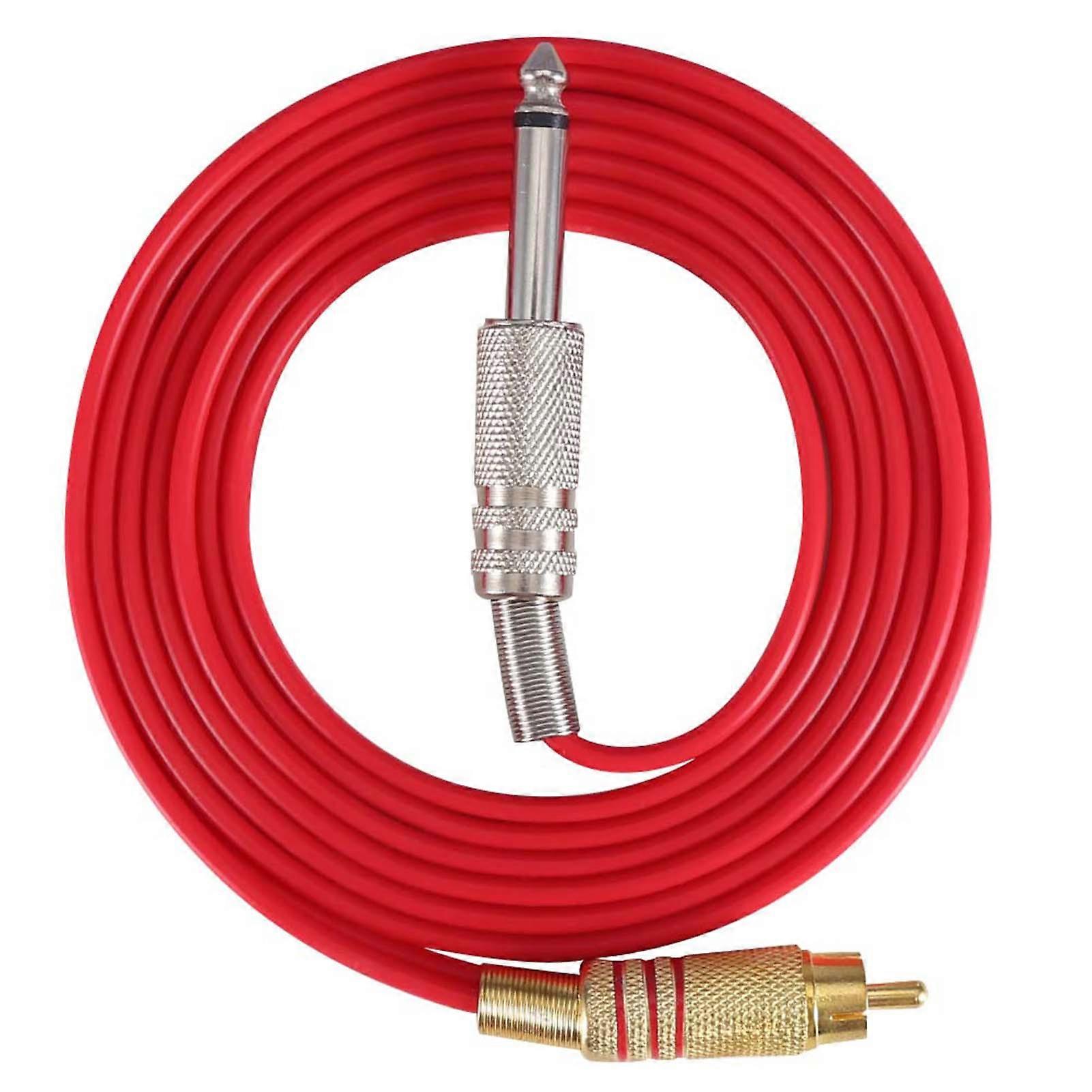 Kit de conversion pour machine à tatouer avec crochet en silicone pour interface RCA droite (rouge)