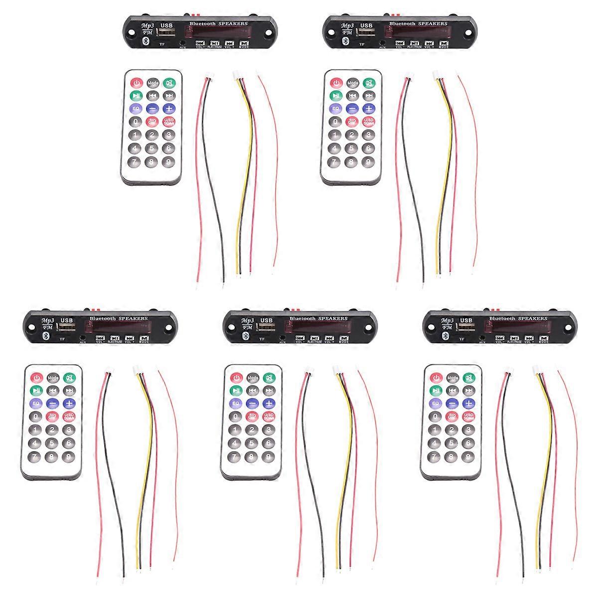 Bluetooth 5.0 MP3 Decoder Board DC 5V 12V Radio Module for Car Phone