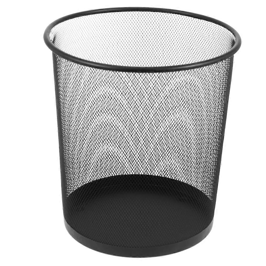 Iron Mesh Rubbish Bin Household Metal Rustproof Waste Paper Bin Office Wire Waste Paper Bin Bathroom Uncovered Ref: 4995