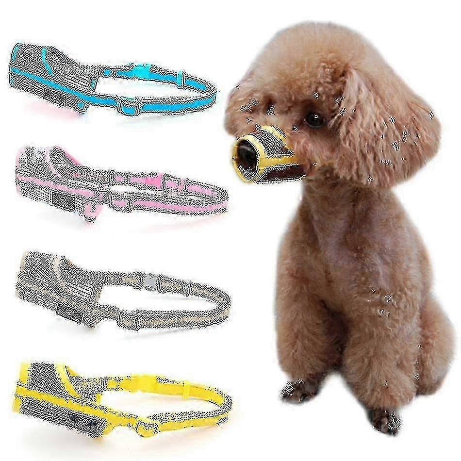 Adjustable Nylon Mesh Muzzle for Small Medium Large Dogs, Prevents Biting Chewing and Licking