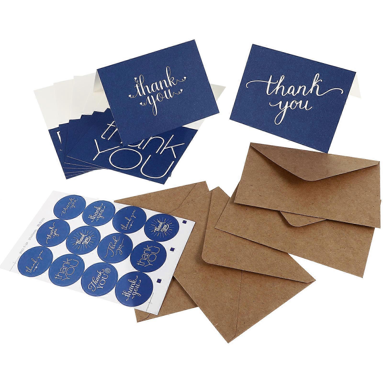16pcs Thank You Card Envelope Set for Wedding, Baptism, Bachelorette, Bridal Shower Large Greeting Cards with Logo, Design, Bulk Guest Card Supplies