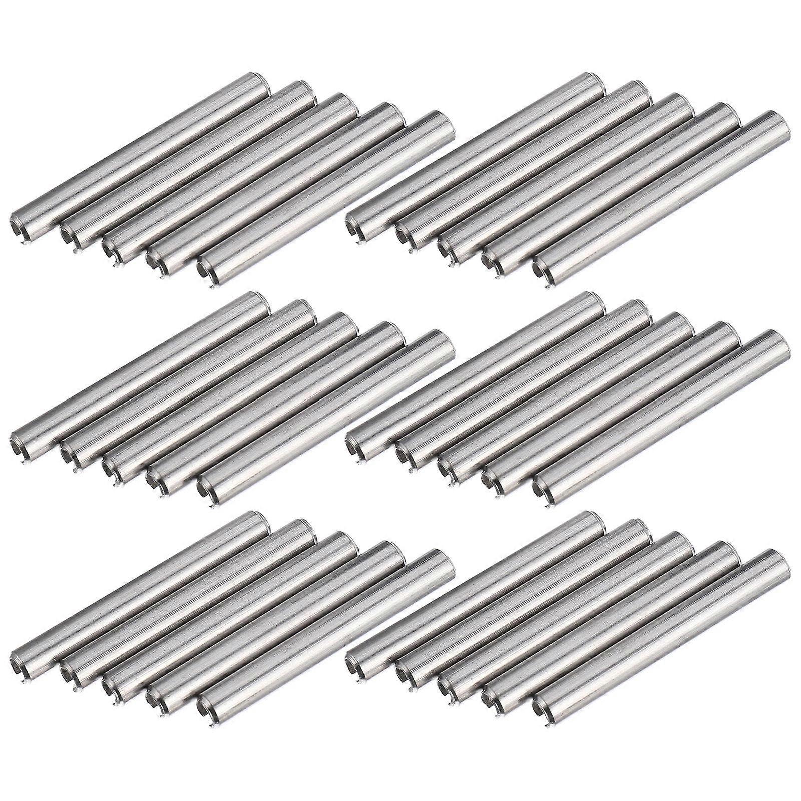 Split Spring Dowel Cylindrical Axial Slotted Tapered Ends Workshop Power Equipment Fixing Connecting 50mm x 0.6cm 50Pack