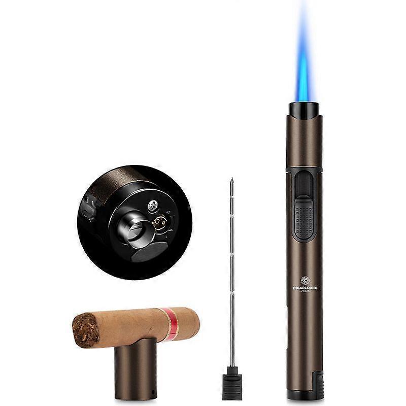 Cigarloong Cigar Lighter Is A High-Power Inflatable Lighter With A Built-In Cigar Pin Holder
