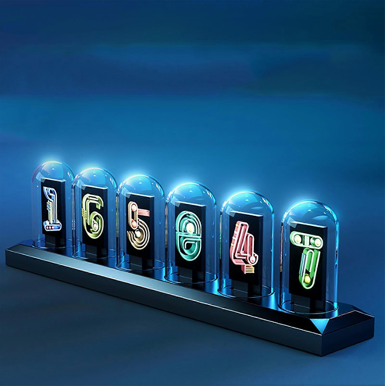 LED Nixie Tube Clock - Customizable Digital Clock with WiFi Weather Mode, Various Digits for Home, Office, and Gifts