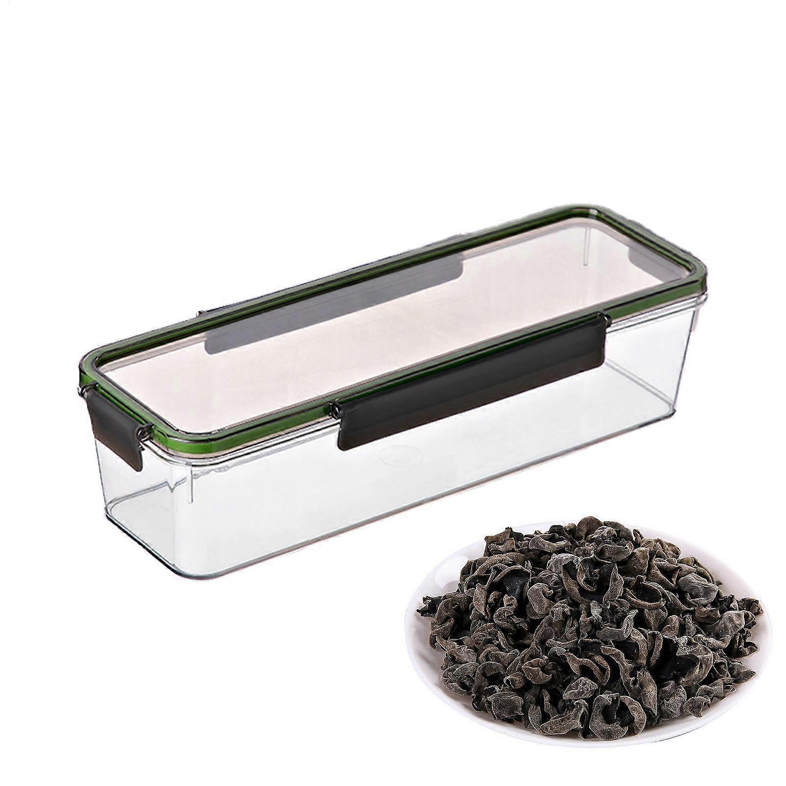 Noodle Storage Box - Airtight Plastic Pasta Container with Locking Lid, Stackable Clear Food Safe Organizer for Grain and Pasta