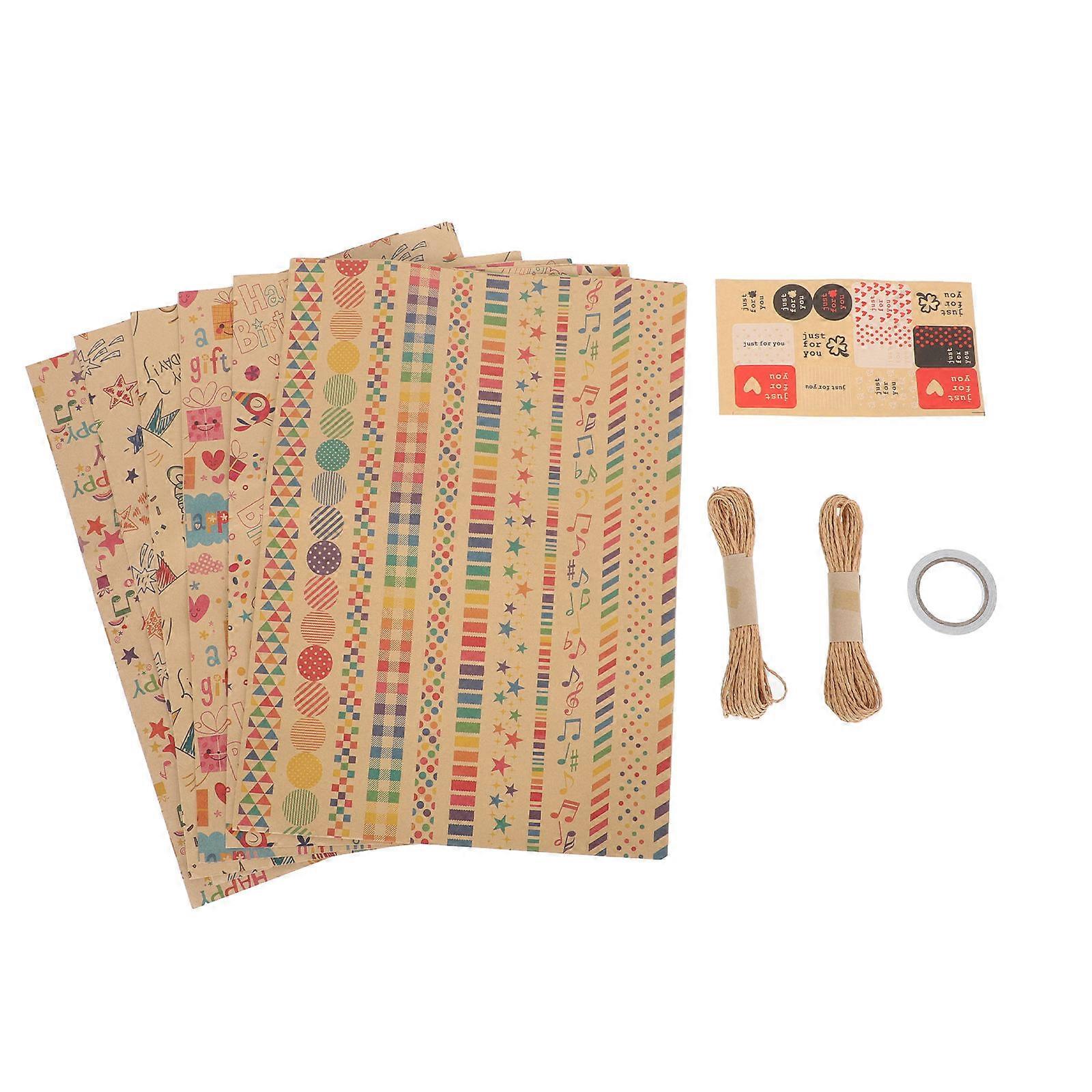 present Wrapping Paper Valentines Day Kraft Paper Assorted Color 70x50cm DIY Craft 1Set