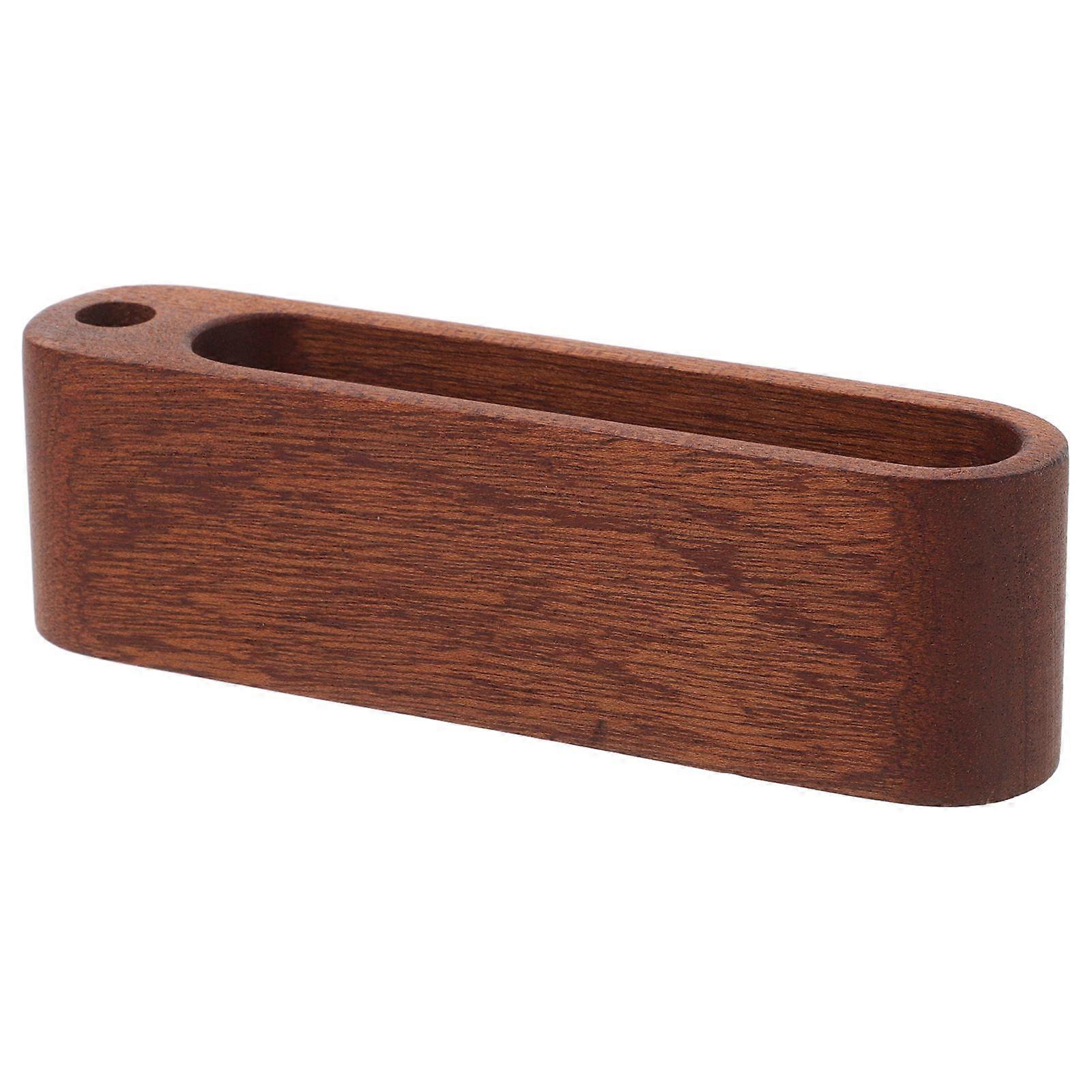 2pcs Desk Card Organizer: Dual-Purpose Wooden Tray with Business Card Display & Pen Holder - Conference Table Essentials