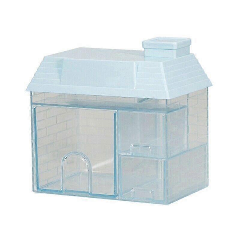 Plastic desktop storage box in house shape for student locker drawer