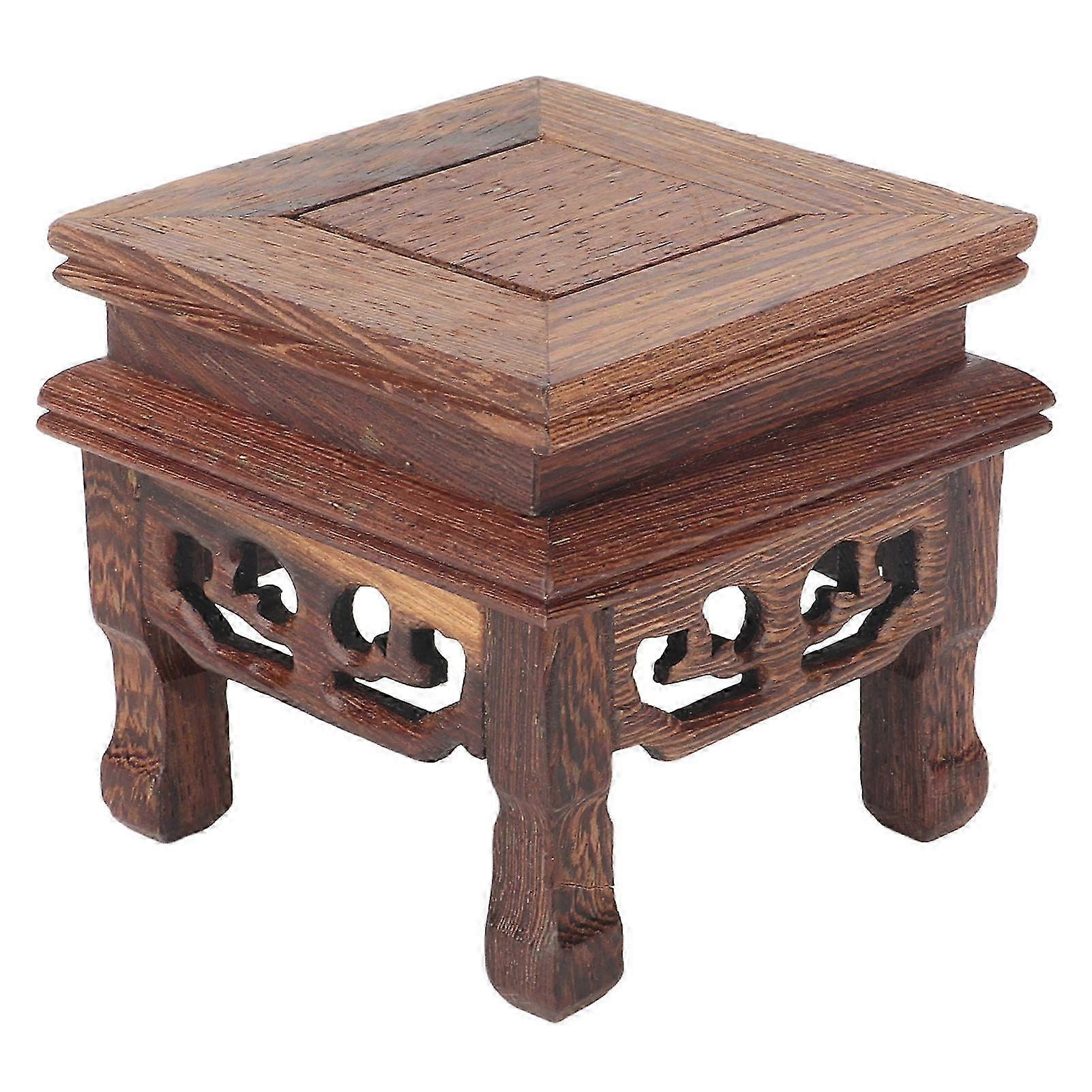 Sturdy Wooden Display Stand in Retro Style, Ideal for Plants, Teapots, and Jewelry