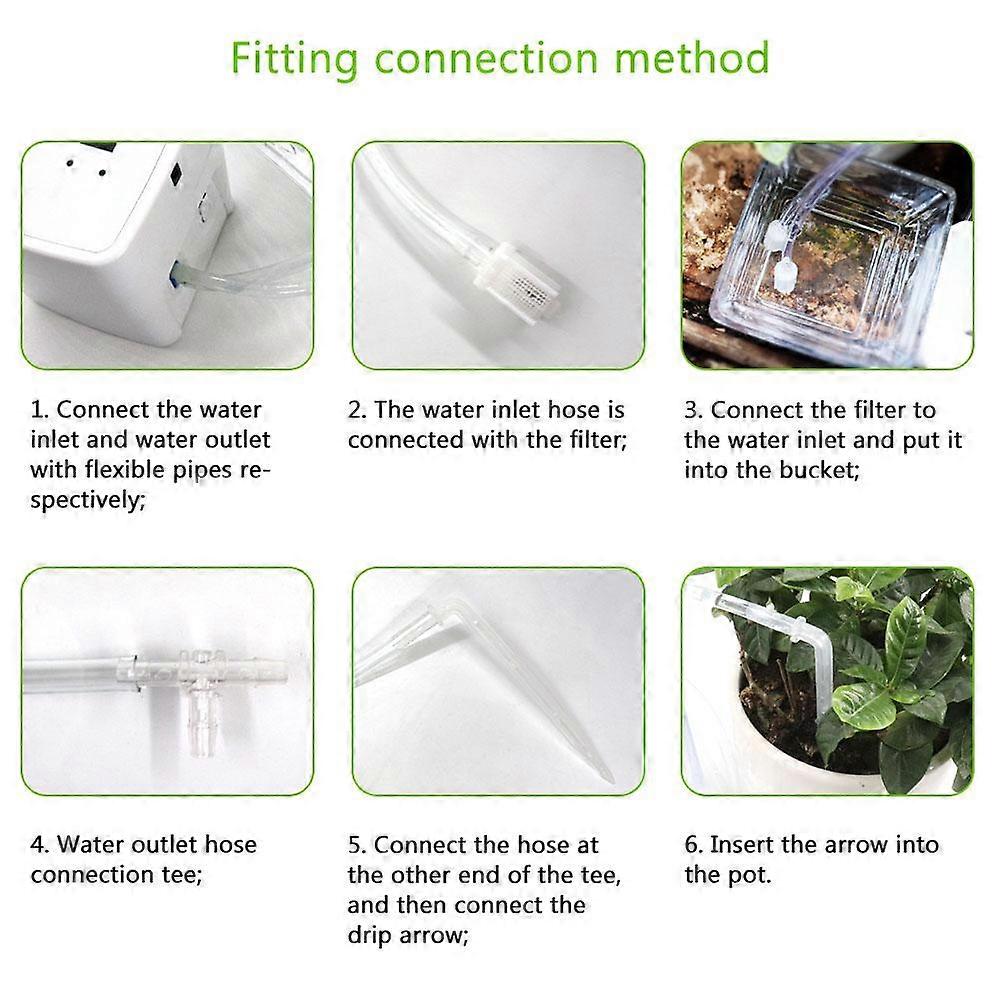 WiFi Double Pump Smart Watering System, Remote Timer, USB/Battery Powered