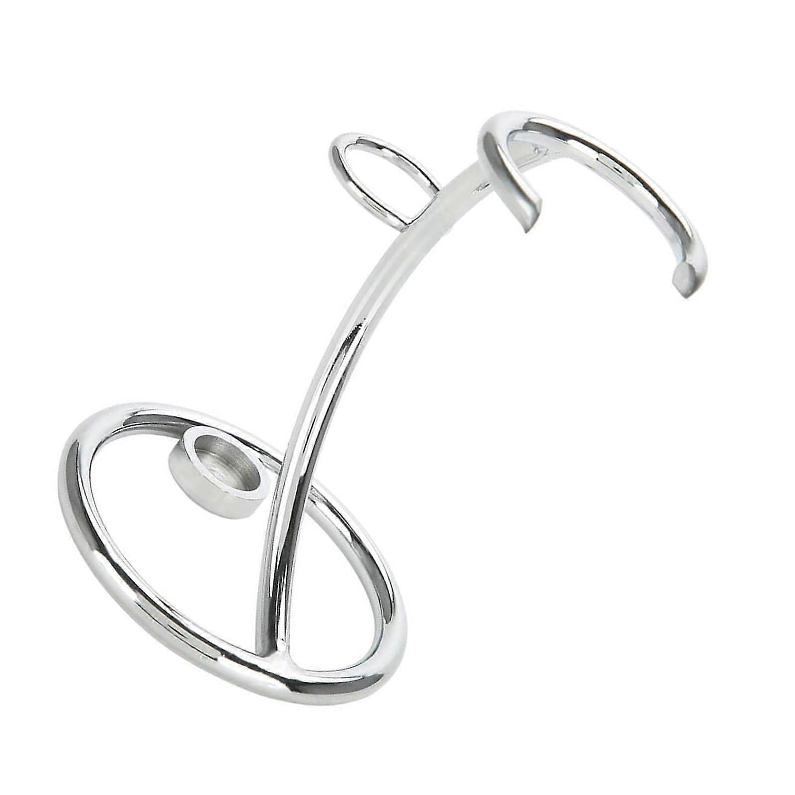 Shaving Brush Holder Metal Stand 2 in 1 Curved Design Portable for Razor and Brush Champagne Holder