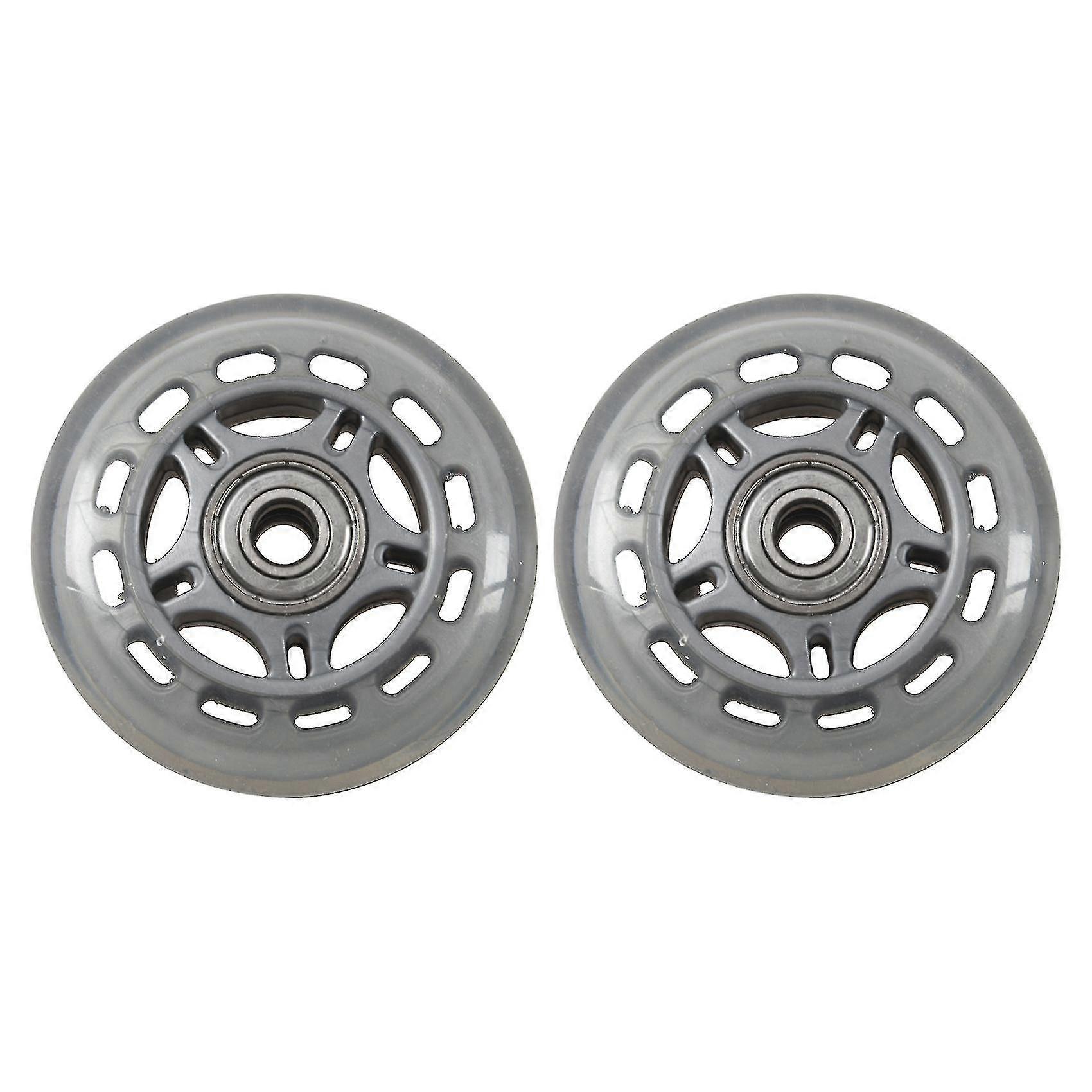 Clear Gray Inline Skate Wheels with 608zz Bearings for Roller Skating