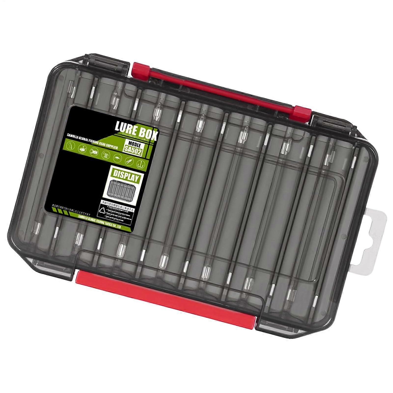 Tackle Box, Angel Tackle Box, Small Parts Organizer Case With Dividers, Divided Compartments For Baits And Screws, Black