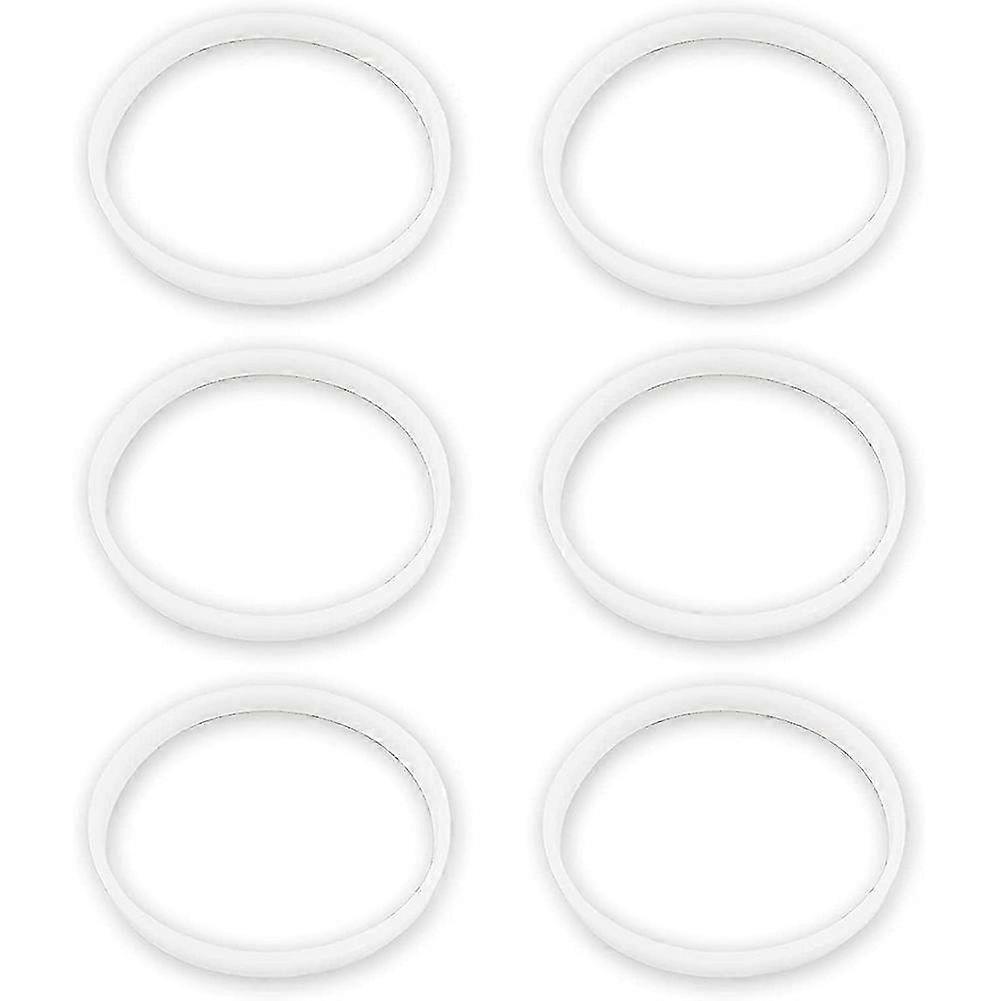 6 Pack Rubber Gaskets Replacement Seal White O-Ring for Ninja Juicer Blender Cups Replacement Parts Edition 0704