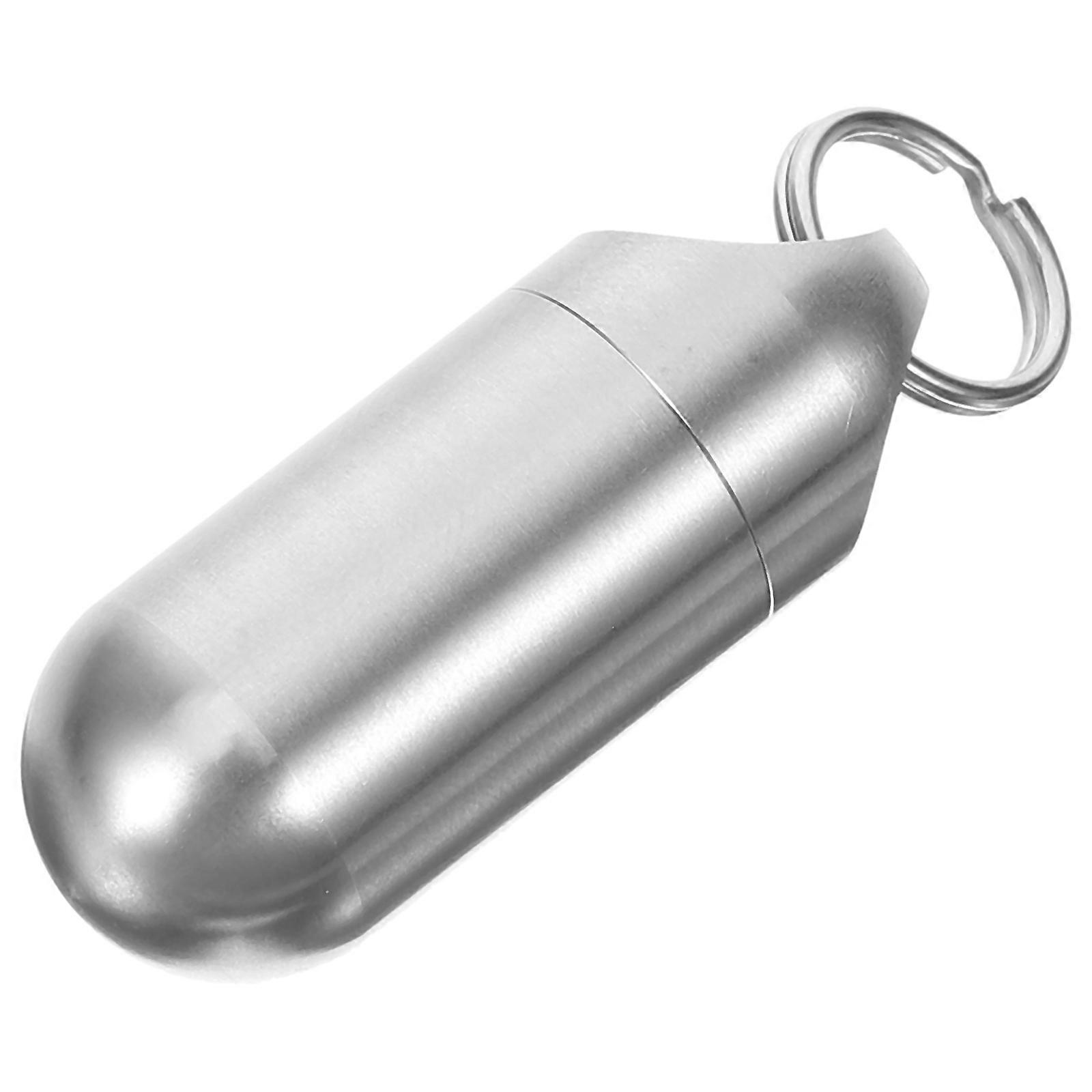 Travel Pill Case, Portable Compact Metal Pill Organizer Container for Capsules & Medications, Lightweight for On the Go Use