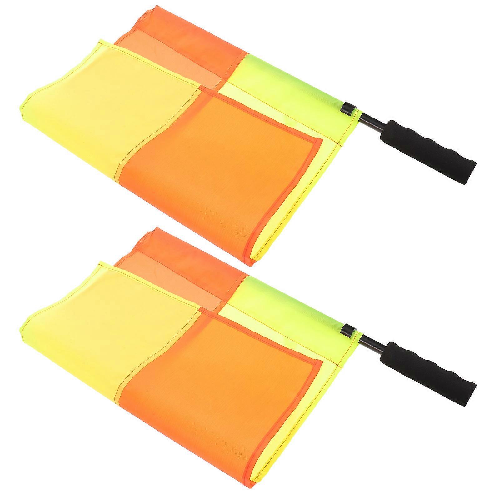 Signal Hand Flag Soccer Referee Flags Durable Football Referee Equipment For Referees In Sports Match 2Pcs
