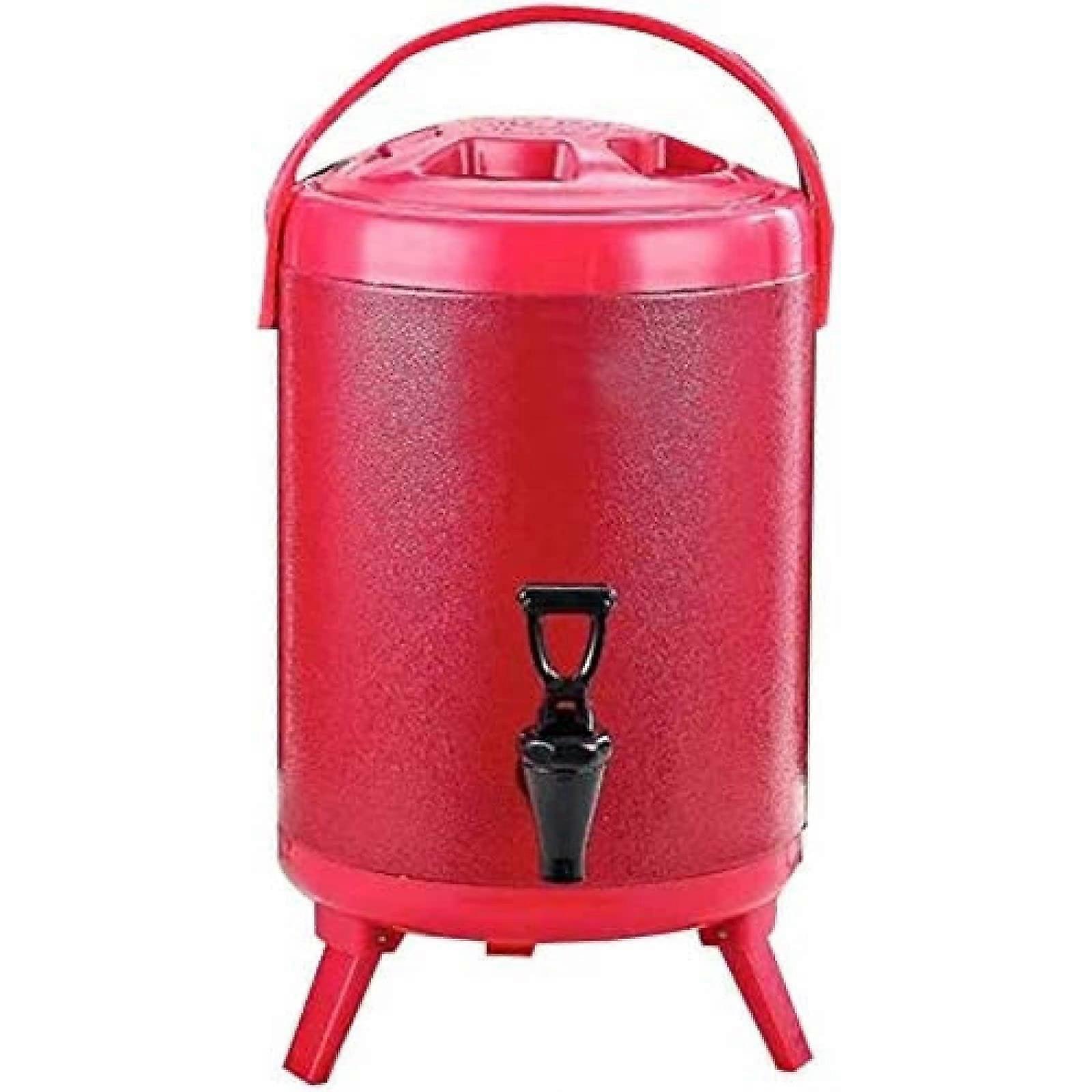 Insulated Keg For Hot Milk Tea, Stainless Steel Beverage Dispenser With Tap, 14L, 20H Insulation, D-Model Beer Equipment