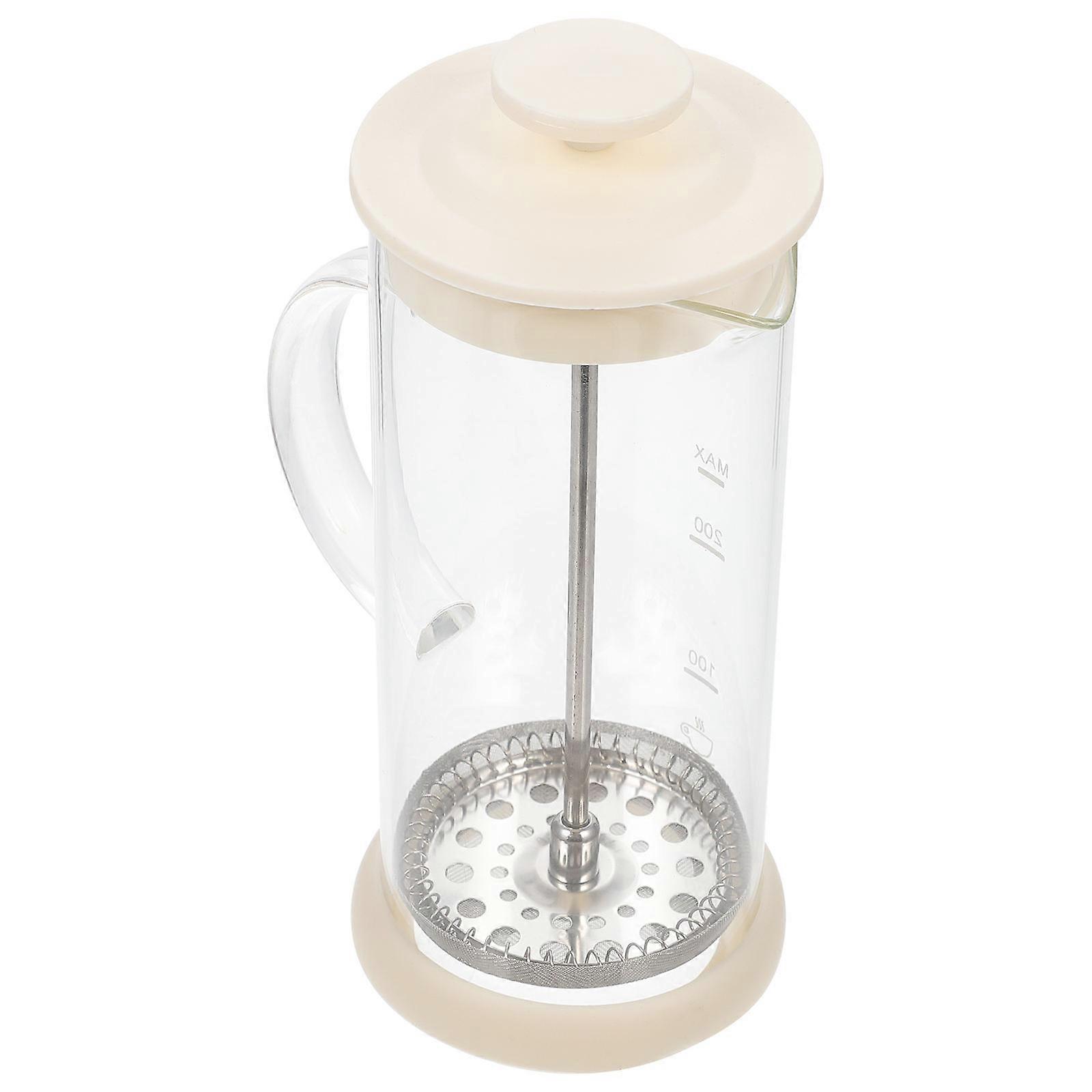 Handheld Manual Milk Frother with Glass Pitcher for Cappuccino & Latte – Stainless Steel & Plastic Foam Maker for Home and Coffee Shop Use