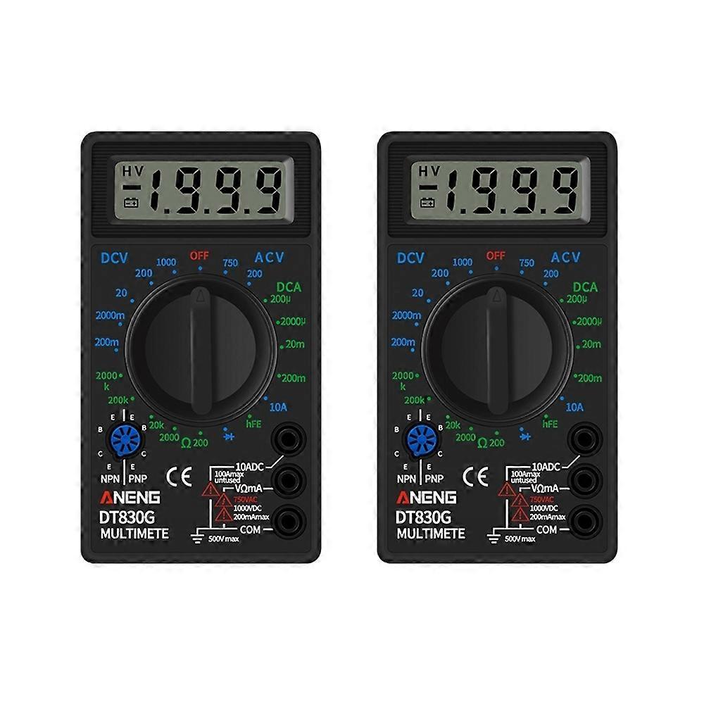 2 PCS DT830G Digital Multimeter