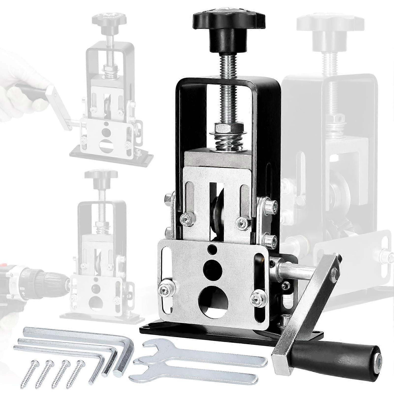 Manual Wire Stripping Machine for Cable 721mm Electric Cable Peeler with Crank Bracket for Use with Electric Hand Drill