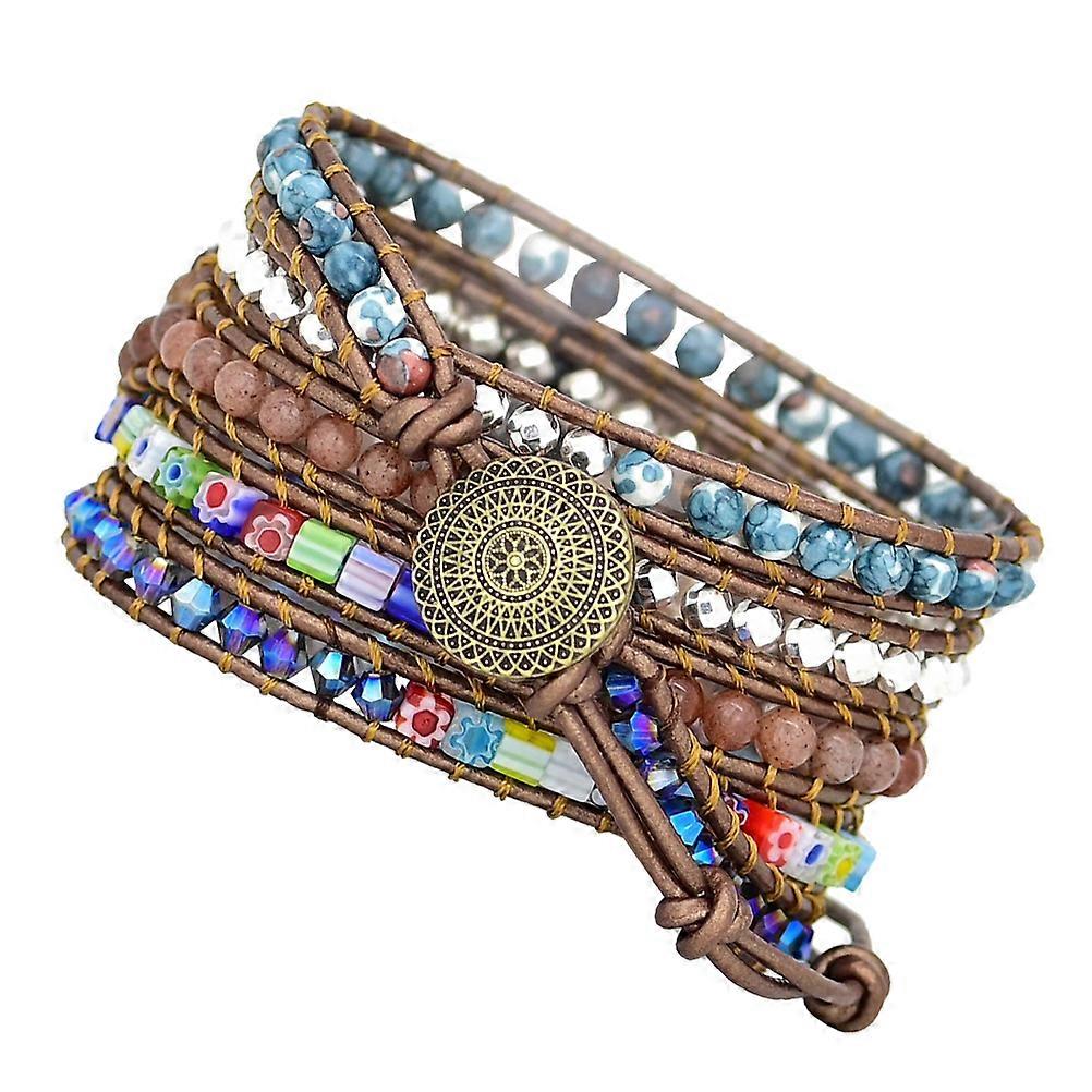 Wristband Bohemian Woven Strap Watchband Beaded Miss