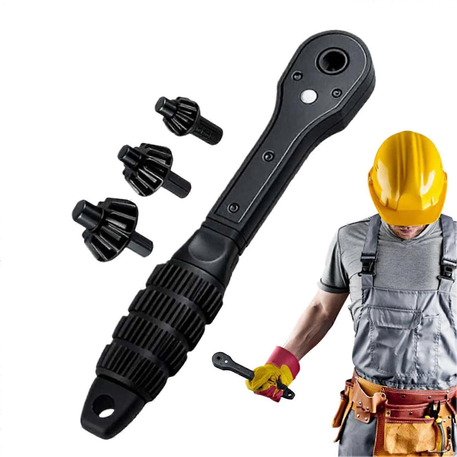 2 In 1 Drill Chuck Ratchet Wrench Tool Set for Emergency Electronics Maintenance and Plumbing Installation