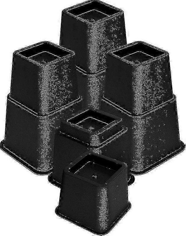 8ピースプレミアム調節可能家具ライザー（高さ4つ、短さ4つ） - 強力な省スペースの頑丈なライザー - ベッドライザー、テーブルライザー、椅子またはソファライザー