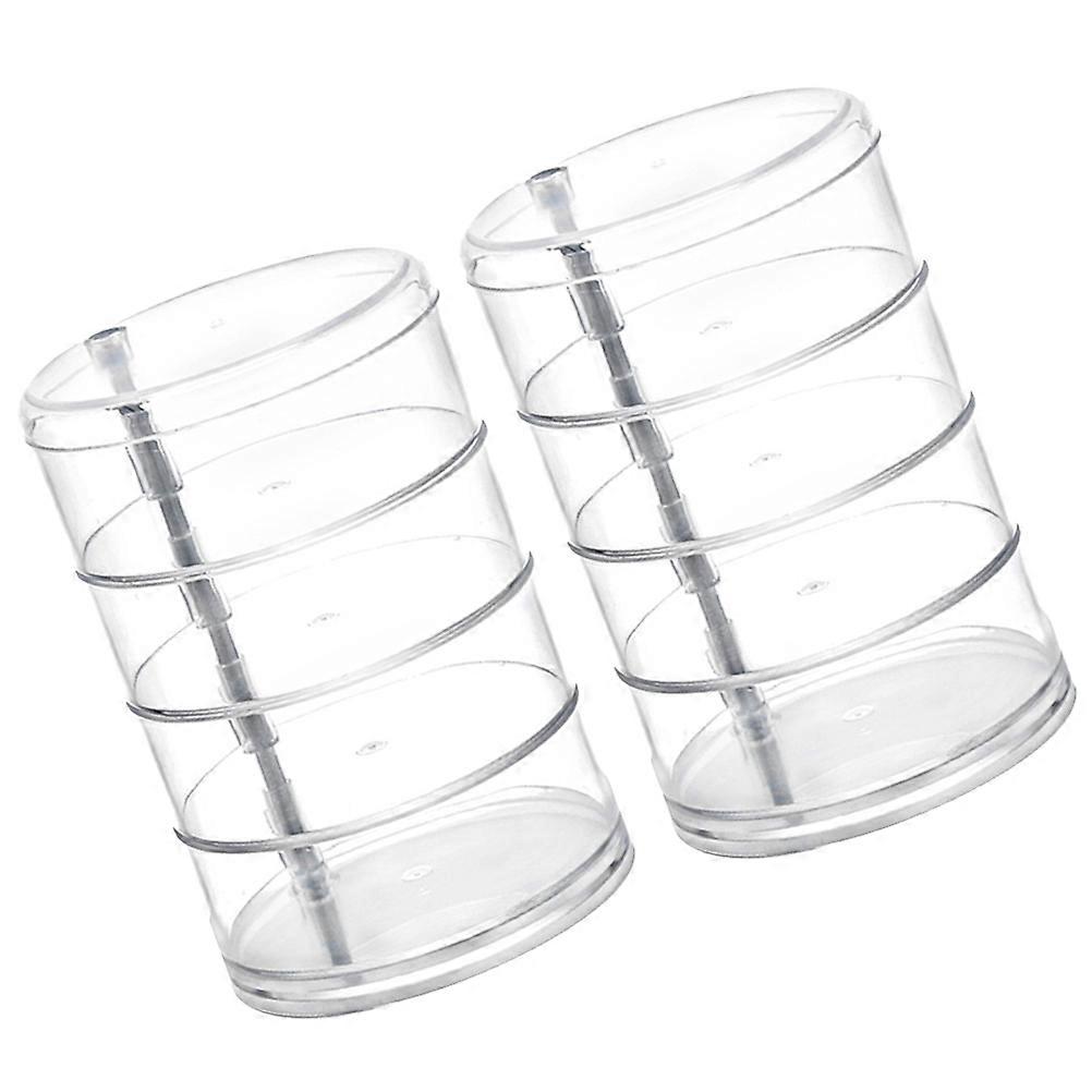 Durable Transparent Jewelry Storage Case for Easy Organization of Earrings Rings and Mini Items 4 Layers