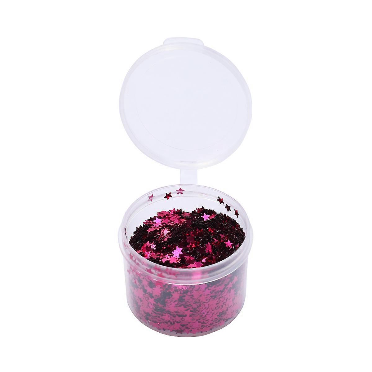 3mm Five pointed Star Sequins Nail Art Organizer DIY Craft Supplies Mobile Phone Shell Accessories for Party Wedding Decoration (Rosy)