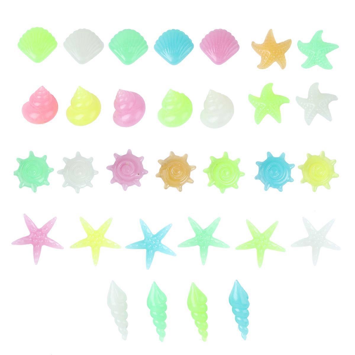 Glow in the Dark Decorative Pebbles for Fish Tank and Garden 70pcs Assorted Color Resin Landscape