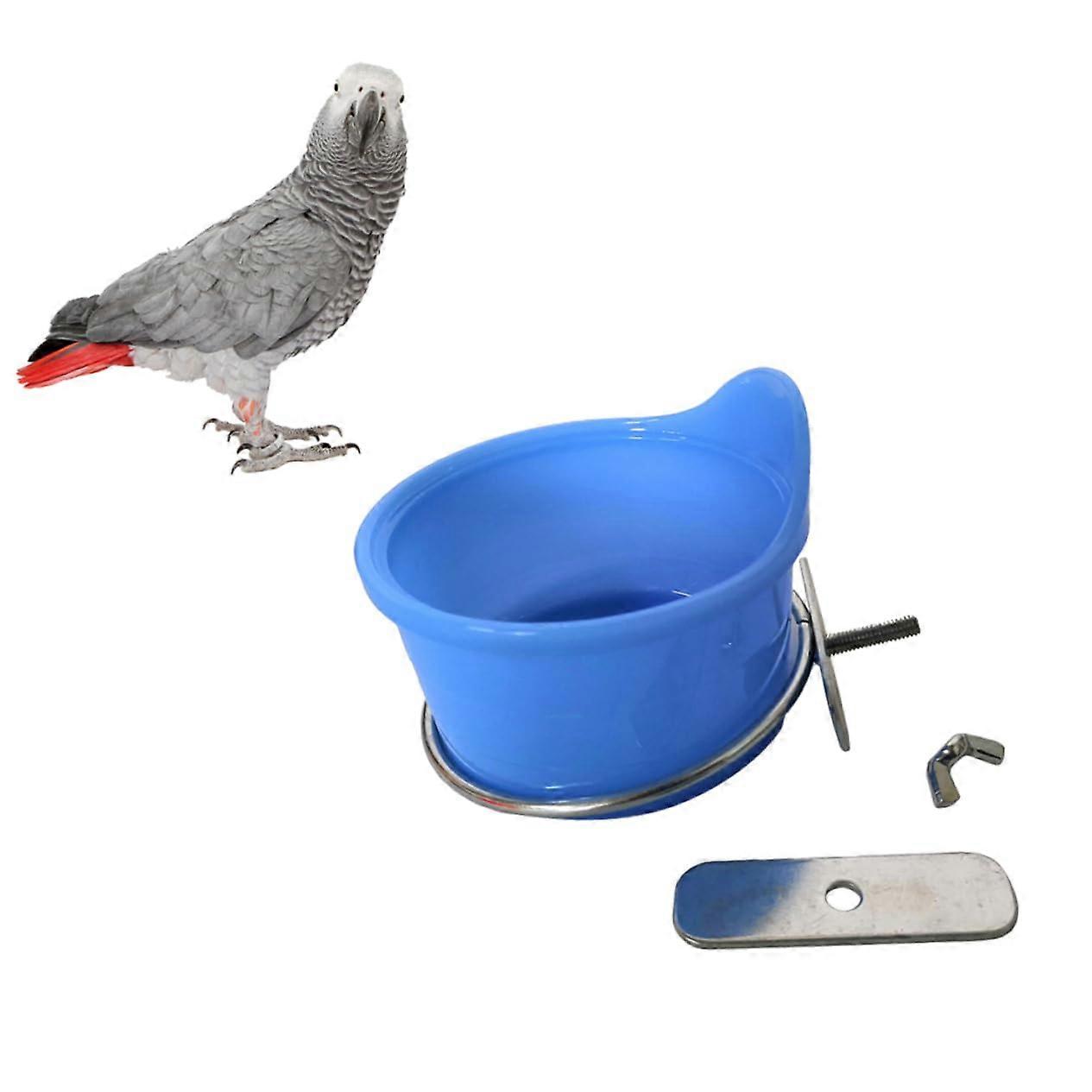 Parrot Drinking Bowl from Multifunctional Food and Water Dish for Parrots and Small Animals, Durable and Rust