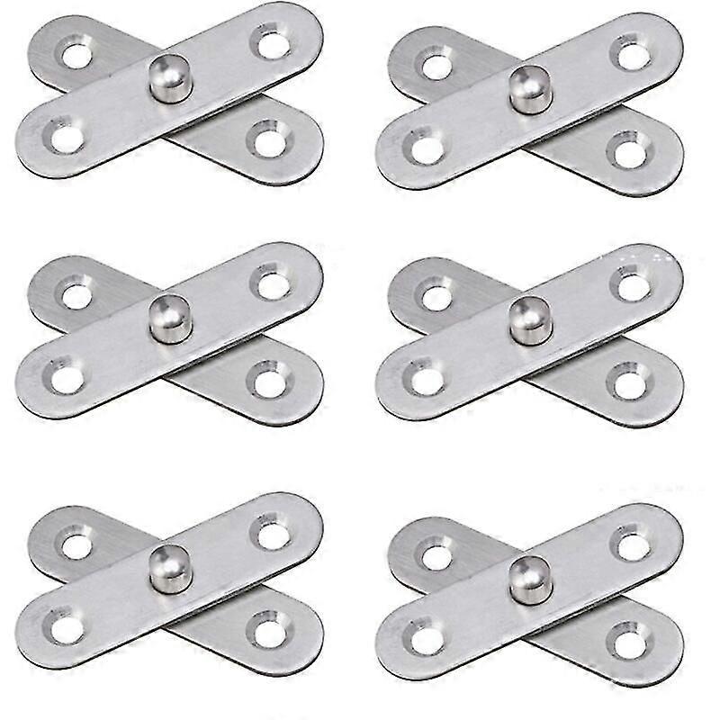 6 Pieces Pivot Hinge, 360 Degree Pivot Door, Stainless Steel Pivot Hinge, Fitting for Home Door or Window, Cabinet, Etc