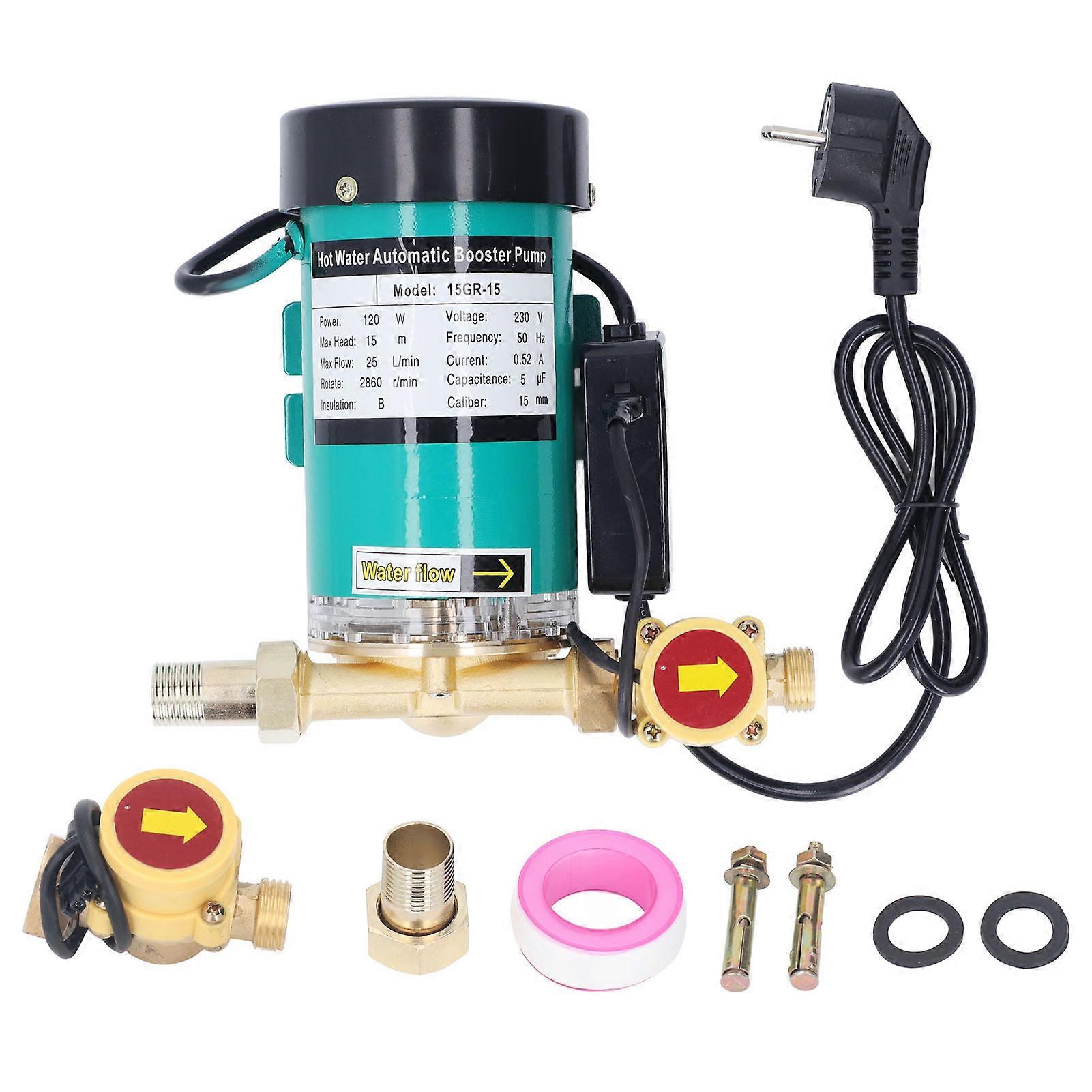 自動ブースターポンプ120W 25L /分15m吐出リフト水圧ブースターポンプ230VAC