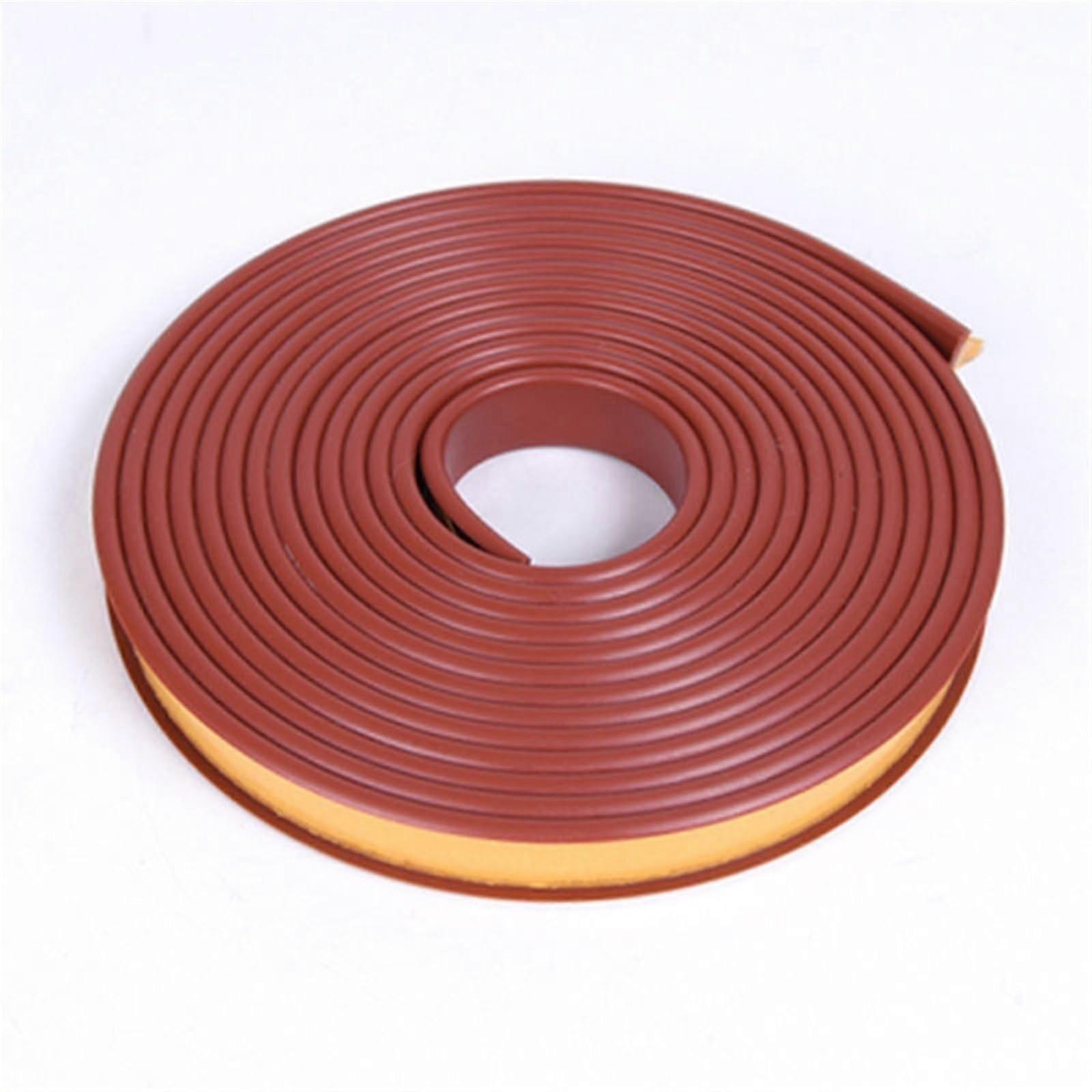 5 m/16.4 ft Ushaped TPE edge protector – selfadhesive, flexible edge banding (Brown, 28mm)