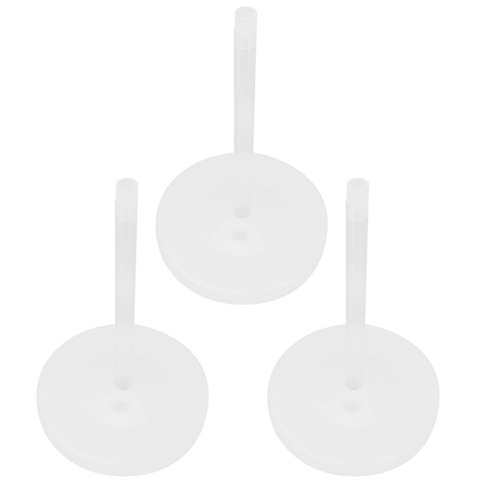 White Balloon Arch Base Stand for Decoration Reusable PP Material Fits Various Parties 3 Sets