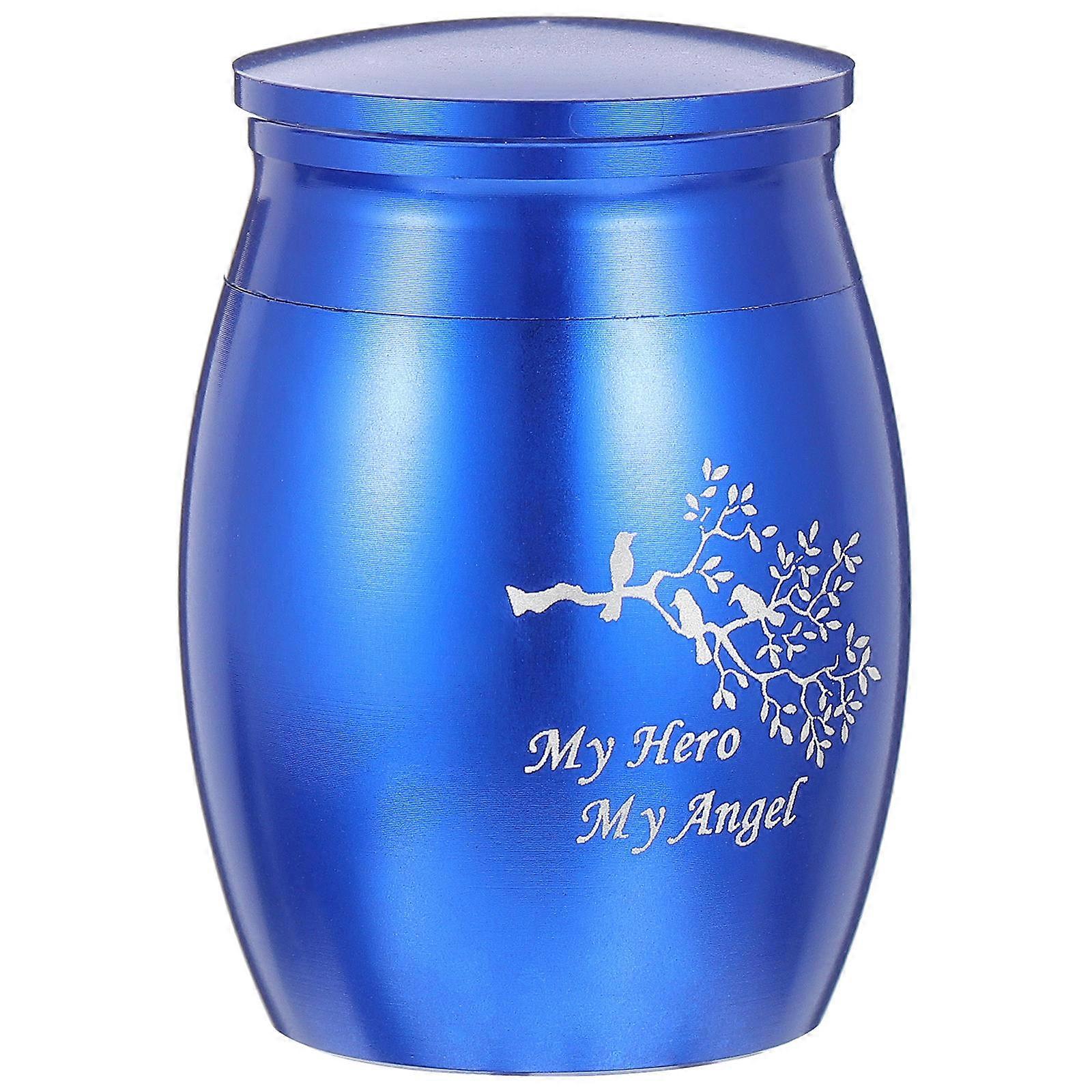Dog Ashes Box Urn For Pet Memorials At Tombs And Gardens In Blue Anti-Rust 1Set