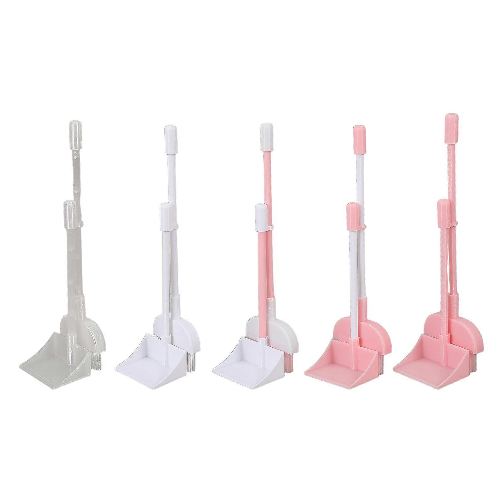 Miniature Dollhouse Cleaning Set – Authentic Dustpan & Broom for Safe Pretend Play, Rounded Edges, Ideal for Micro Landscape & Dollhouse Decoration