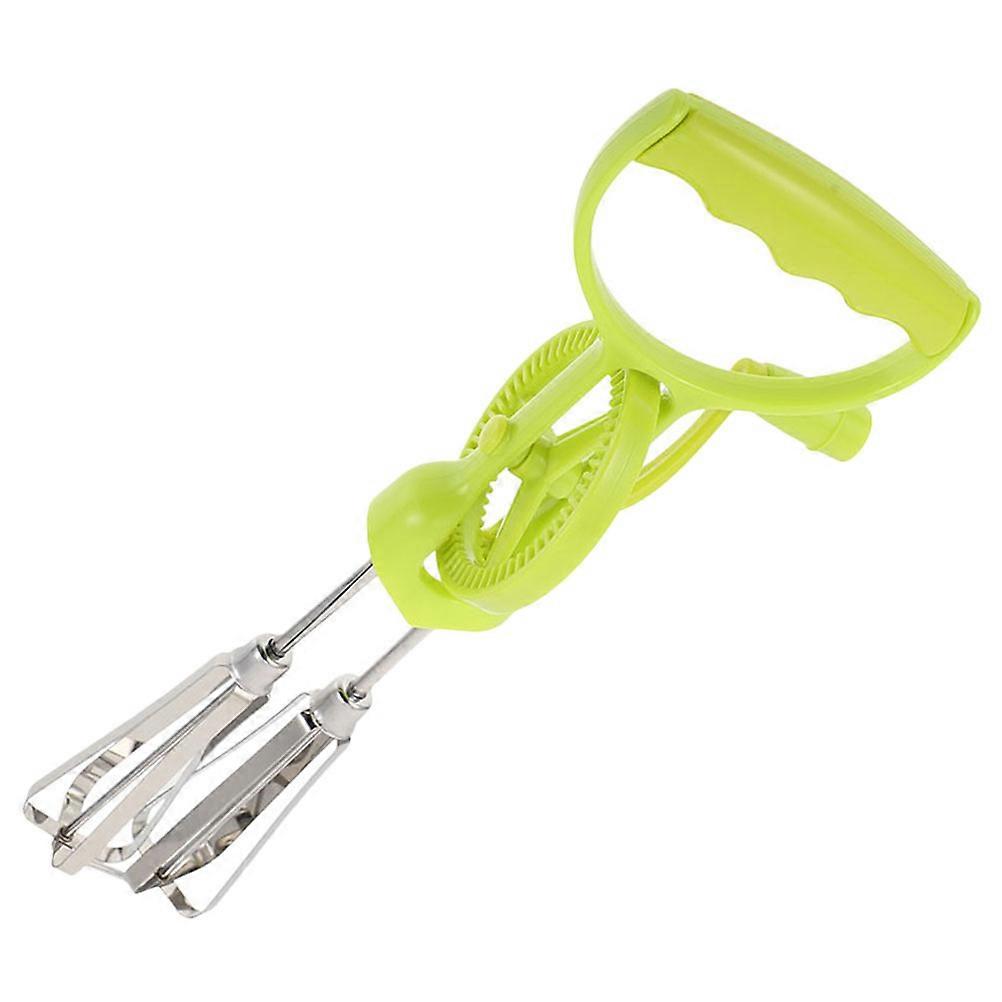 Manual Hand Crank Kitchen Mixer in Green for Easy Mixing in Kitchen Use with Stainless Steel and Plastic Materials