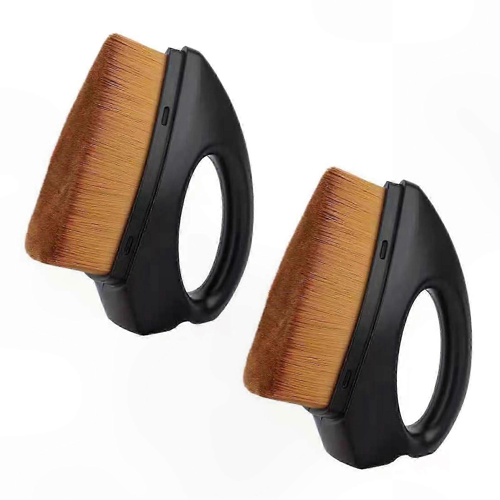 2-Pack High-Density Auto Detailing Brush with Ergonomic Handle for Car Tire and Interior Cleaning