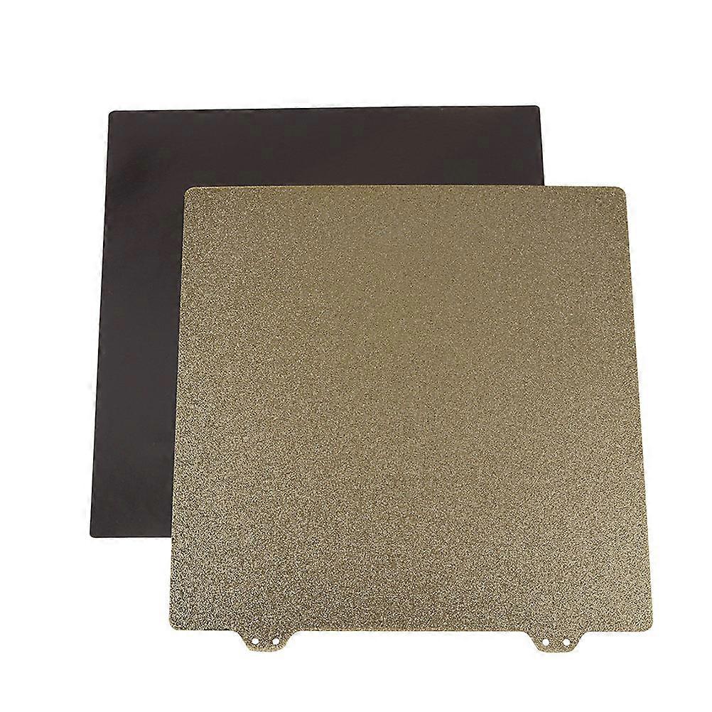 Steel Print Bed Double Sided Textured Build Plate Golden 30 X 30 X 0.2 Cm Fast Heating Filament Support 1 Set