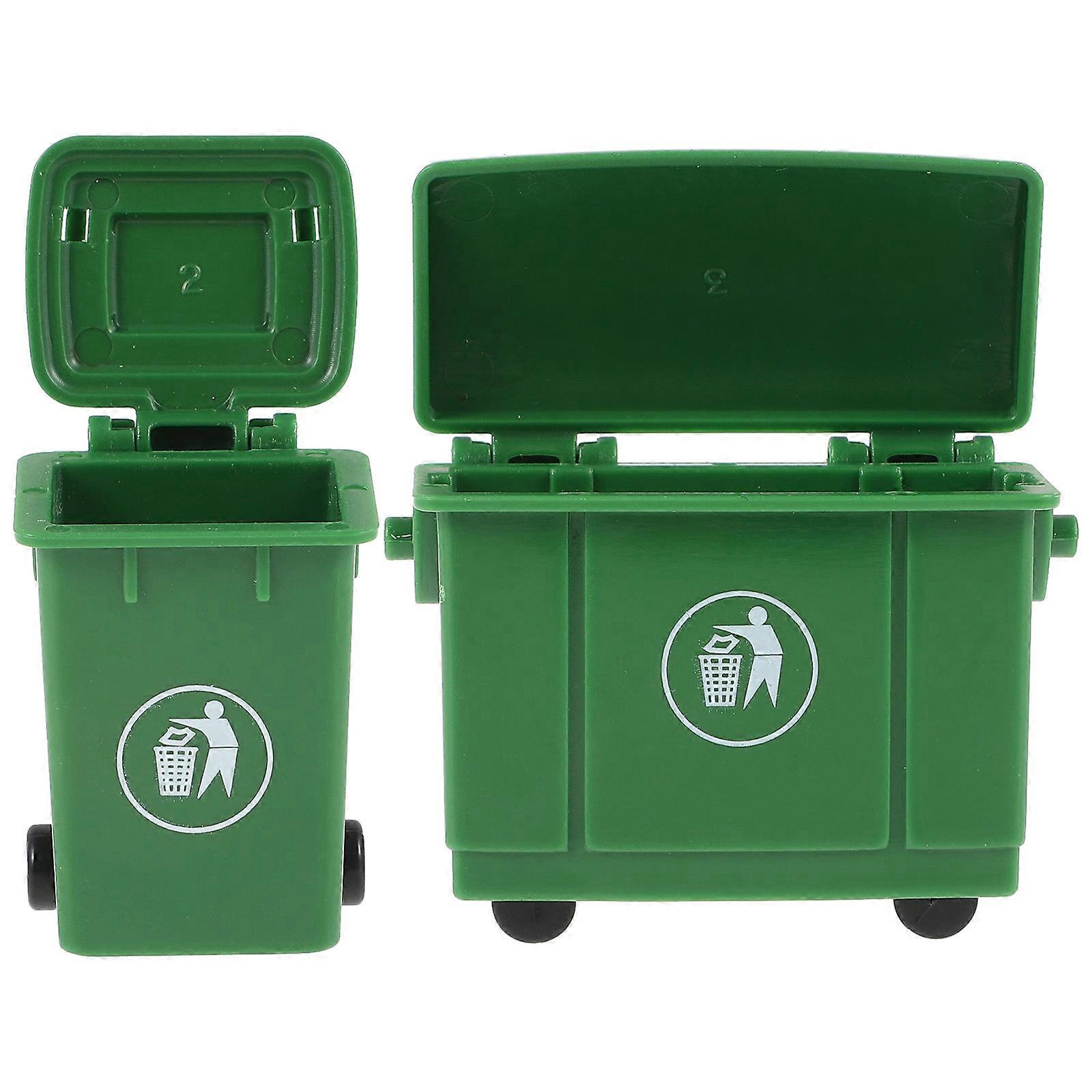 Miniature Dustbin Model for Doll House   Tiny Trash Can Accessory for Table Scene Enhancement